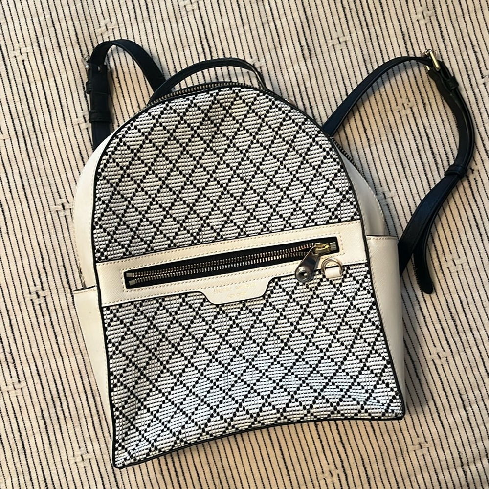Henri Bendel Backpack. White & black. Excellent condition!